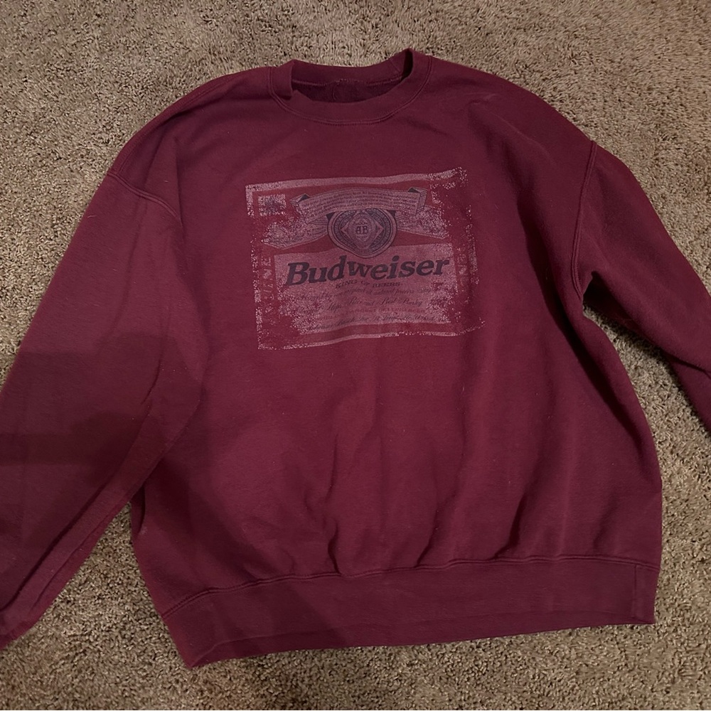 Budweiser Maroon Sweater